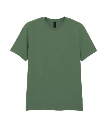 Gildan SOFTSTYLE® - Klasszikus szabású, oldalvarrás nélküli unisex póló - Military Green - 2XL