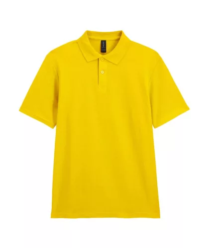 Gildan SOFTSTYLE® - Pamut pique férfi galléros póló - Dark Heather - S