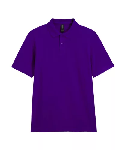 Gildan SOFTSTYLE® - Pamut pique férfi galléros póló - Lila - 2XL