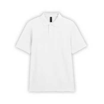   Gildan SOFTSTYLE® - Pamut pique férfi galléros póló - Fehér - 2XL