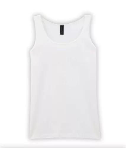 Gildan SOFTSTYLE® - Enyhén karcsúsított szabású női trikó - Fehér - 2XL