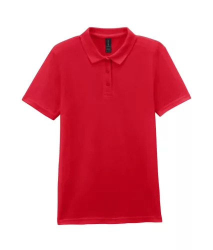 Gildan SOFTSTYLE™ - 100% gyűrűs fonású pamut, dupla pique női galléros póló - Tengerészkék - 2XL