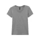 Gildan SOFTSTYLE® - Félszűkített, oldalvarrott fazonú, V-nyakú női póló - Sport Grey - S