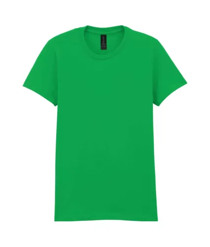 Gildan SOFTSTYLE® - Félszűkített, oldalvarrott fazonú, kerek nyakú női póló - Irish Green - S