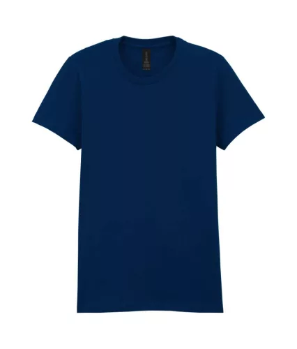 Gildan SOFTSTYLE® - Félszűkített, oldalvarrott fazonú, kerek nyakú női póló - Tengerészkék - 3XL