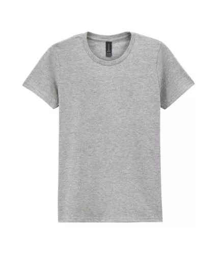 Gildan SOFTSTYLE® - Félszűkített, oldalvarrott fazonú, kerek nyakú női póló - Sport Grey - XL