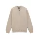 Gildan SOFTSTYLE® - Bolyhos belsős, 1/4 cipzáras férfi pulóver - Homok - 2XL