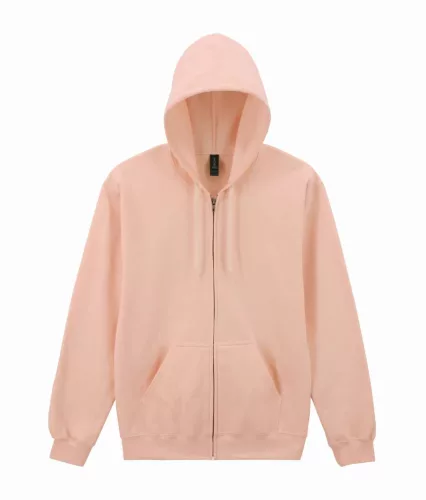 Gildan SOFTSTYLE® - Bolyhosz belsős, kapucnis, cipzáras férfi pulóver - Dusty Rose - L