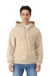 Gildan SOFTSTYLE® - Bolyhosz belsős, kapucnis, cipzáras férfi pulóver - Sport Grey - 2XL