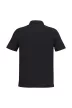 iDeal Basic - Pamut, pique galléros férfi póló - Ideal Black - 4XL