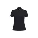 iDeal Basic - Pamut, pique galléros női póló - Ideal Black - M