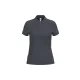 iDeal Basic - Pamut, pique galléros női póló - Ideal Dark Grey - L
