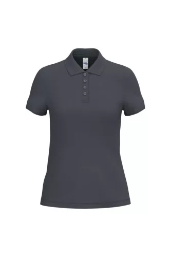iDeal Basic - Pamut, pique galléros női póló - Ideal Dark Grey - M