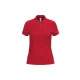iDeal Basic - Pamut, pique galléros női póló - Ideal Red - S