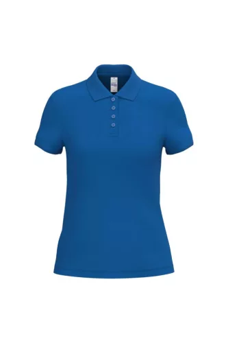 iDeal Basic - Pamut, pique galléros női póló - Ideal Royal Blue - M