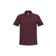iDeal Basic - Egyenes szabású, pique galléros férfi póló - Ideal Burgundy - M