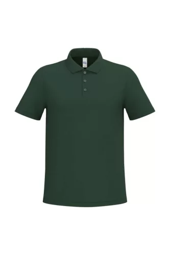 iDeal Basic - Egyenes szabású, pique galléros férfi póló - Ideal Forest Green - 2XL