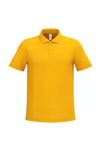 iDeal Basic - Egyenes szabású, pique galléros férfi póló - Ideal Gold - XL