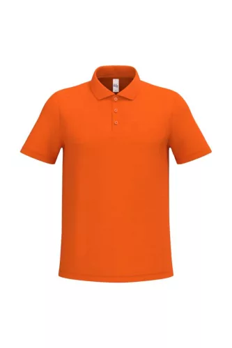 iDeal Basic - Egyenes szabású, pique galléros férfi póló - Ideal Orange - 2XL