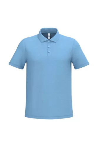 iDeal Basic - Egyenes szabású, pique galléros férfi póló - Ideal Sky Blue - XL