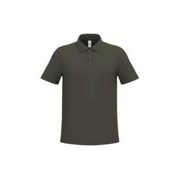   iDeal Basic - Egyenes szabású, pique galléros férfi póló - Khaki - L