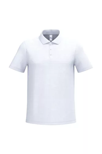 iDeal Basic - Egyenes szabású, pique galléros férfi póló - Ideal White - M