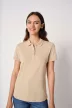 iDeal Basic - Egyenes szabású, pique galléros női póló - Ideal Atoll Blue - L