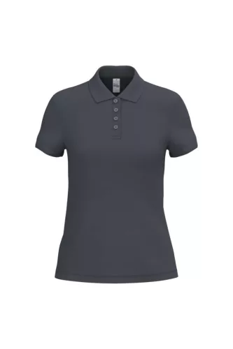 iDeal Basic - Egyenes szabású, pique galléros női póló - Ideal Dark Grey - L