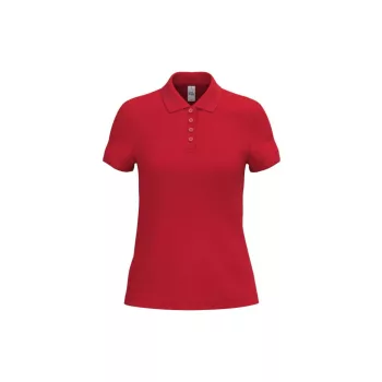   iDeal Basic - Egyenes szabású, pique galléros női póló - Ideal Red - L