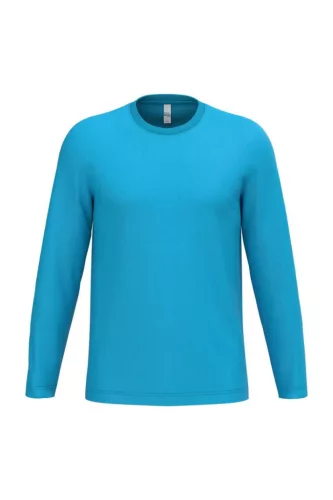iDeal Basic - Egyenes szabású, hosszú ujjú unisex póló - Ideal Atoll Blue - S