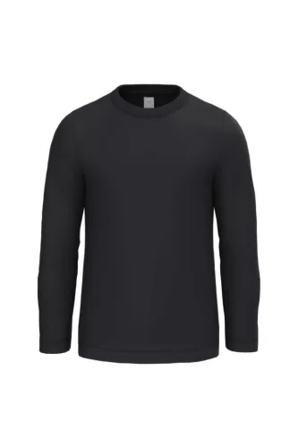 iDeal Basic - Egyenes szabású, hosszú ujjú gyerek póló - Ideal Black - 12/14 éves