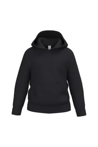 iDeal Basic - Kapucnis, kenguru zsebes alap gyerek pulóver - Ideal Black - 2/4 éves