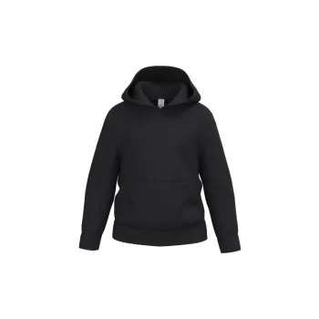   iDeal Basic - Kapucnis, kenguru zsebes alap gyerek pulóver - Ideal Black - 4/6 éves