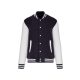 Kariban - Patentos, kontrasztos unisex Teddy felső - Tengerészkék/Fehér - 2XL