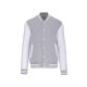 Kariban - Patentos, kontrasztos unisex Teddy felső - Szürke/Fehér - 2XL