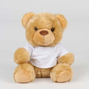   Mumbles - Mackó levehető pamut pólóval - Brown - Ülve kb 16 cm