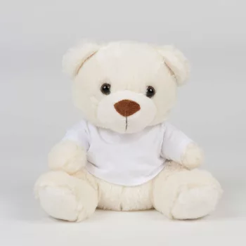   Mumbles - Mackó levehető pamut pólóval - Cream - Ülve kb 16 cm