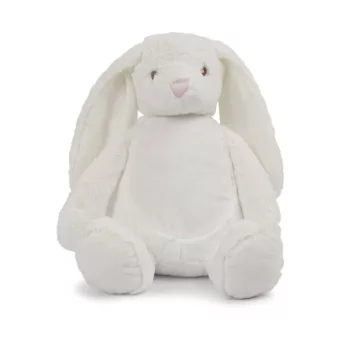   Mumbles Zippie - Nyuszi hímezhető pocakkal - Cream - Ülve kb 32 cm