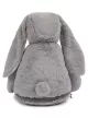 Mumbles Zippie - Nyuszi hímezhető pocakkal - Grey - Ülve kb 32 cm