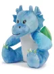 Mumbles Print Me - Kék sárkány emblémázható pocakkal - Ülve kb 20 cm