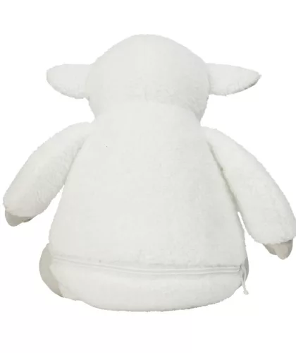 Mumbles Print Me - Krém bárány emblémázható pocakkal - Ülve kb 20 cm