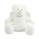 Mumbles Zippie - Fehér angyal mackó emblémázható pocakkal - Ülve kb 42 cm