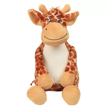   Mumbles Zippie - Zsiráf emblémázható pocakkal - Ülve kb 34 cm
