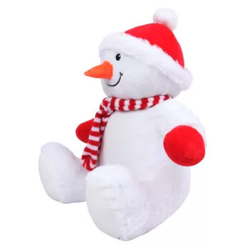   Mumbles Zippie - Hóember emblémázható pocakkal - Ülve kb 32 cm