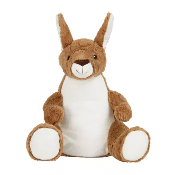  Mumbles Zippie - Kenguru emblémázható pocakkal - Ülve kb 32 cm