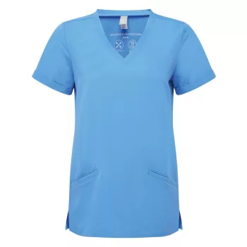   Onna "INVINCIBLE" - Rugalmas anyagú, V-nyakú női tunika - Ceil Blue - L