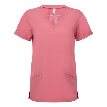   Onna "INVINCIBLE" - Rugalmas anyagú, V-nyakú női tunika - Calm Pink - 2XL