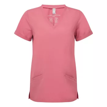   Onna "INVINCIBLE" - Rugalmas anyagú, V-nyakú női tunika - Calm Pink - 2XL