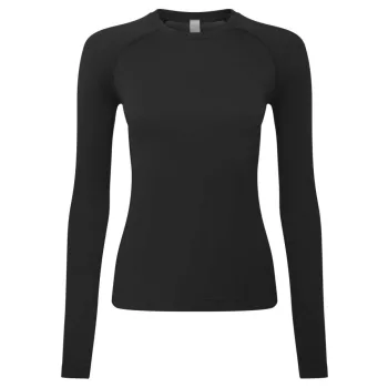   Onna 'UNSTOPPABLE' - Lélegző, rugalmas anyagú, hosszú ujjú női felső - Fekete - 2XL