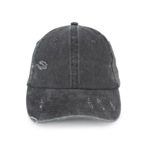 Native Spirit - Környezetbarát, koptatott hatású unisex baseball sapka - Washed Black